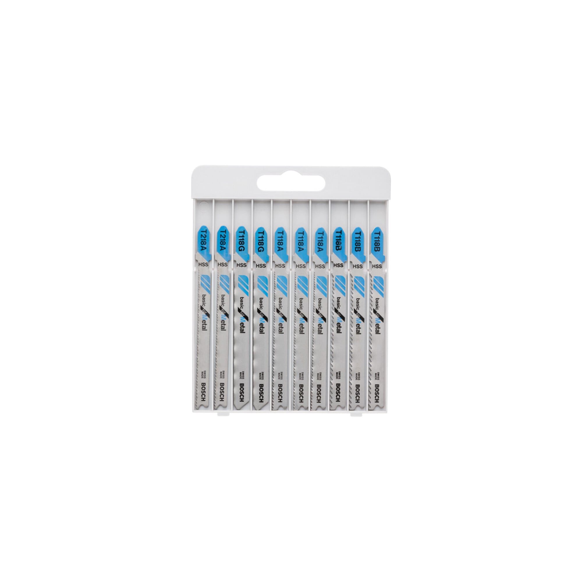 Bosch Professional Stichsäge Bosch Stichsägeblatt-Set Basic for Metal 10-teilig