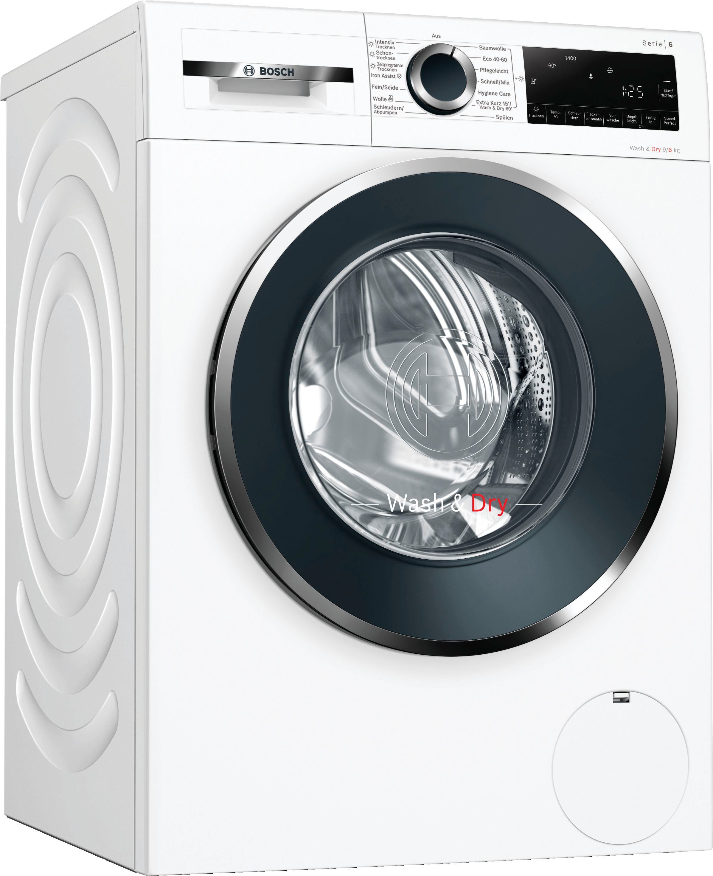 Waschtrockner 9 Minuten WNG24440, und & Trocknen von Waschen kg, nur kg, WNG24440/6 in 1400 60\': BOSCH U/min, 60 Wash 6 Beladungen Dry kleinen