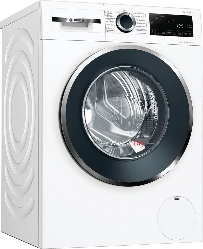 BOSCH Waschtrockner WNG24440/6 WNG24440, 9 kg, 6 kg, 1400 U/min, Wash & Dry  60\': Waschen und Trocknen von kleinen Beladungen in nur 60 Minuten
