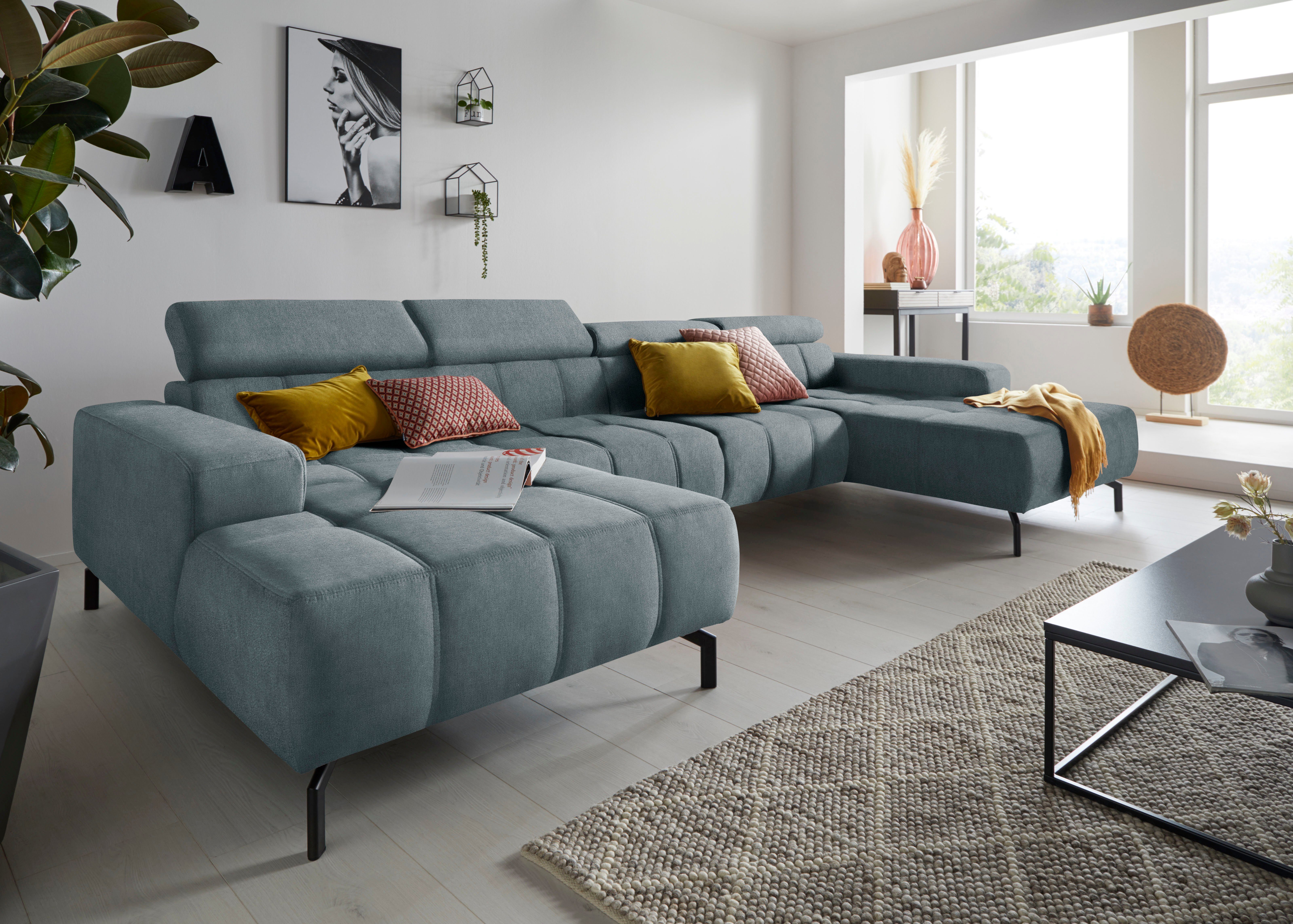 DOMO collection Wohnlandschaft "Cunelli tolle Sitznähte als Designelement, günstig online kaufen