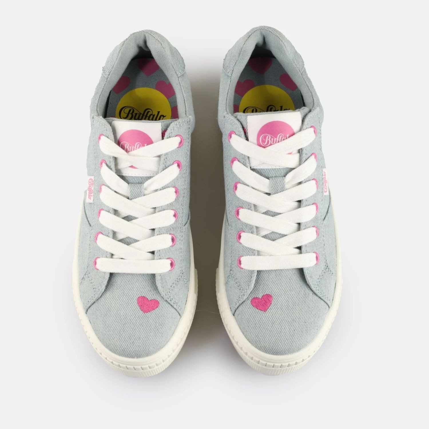 Buffalo Buffalo Paired Heart Sneaker mit Plateausohle Denim Blau/Pink 41 Sn günstig online kaufen