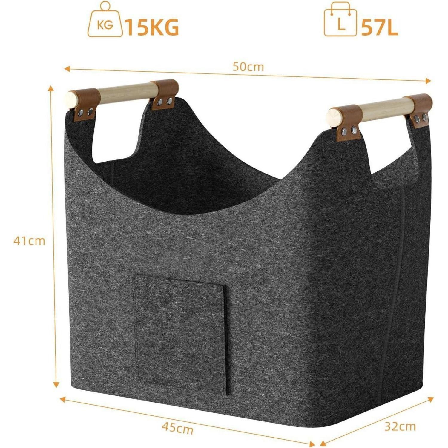 LuxusKollektion Kaminofen-Erweiterungssegmet XXL Holzkorb Filz 57L günstig online kaufen