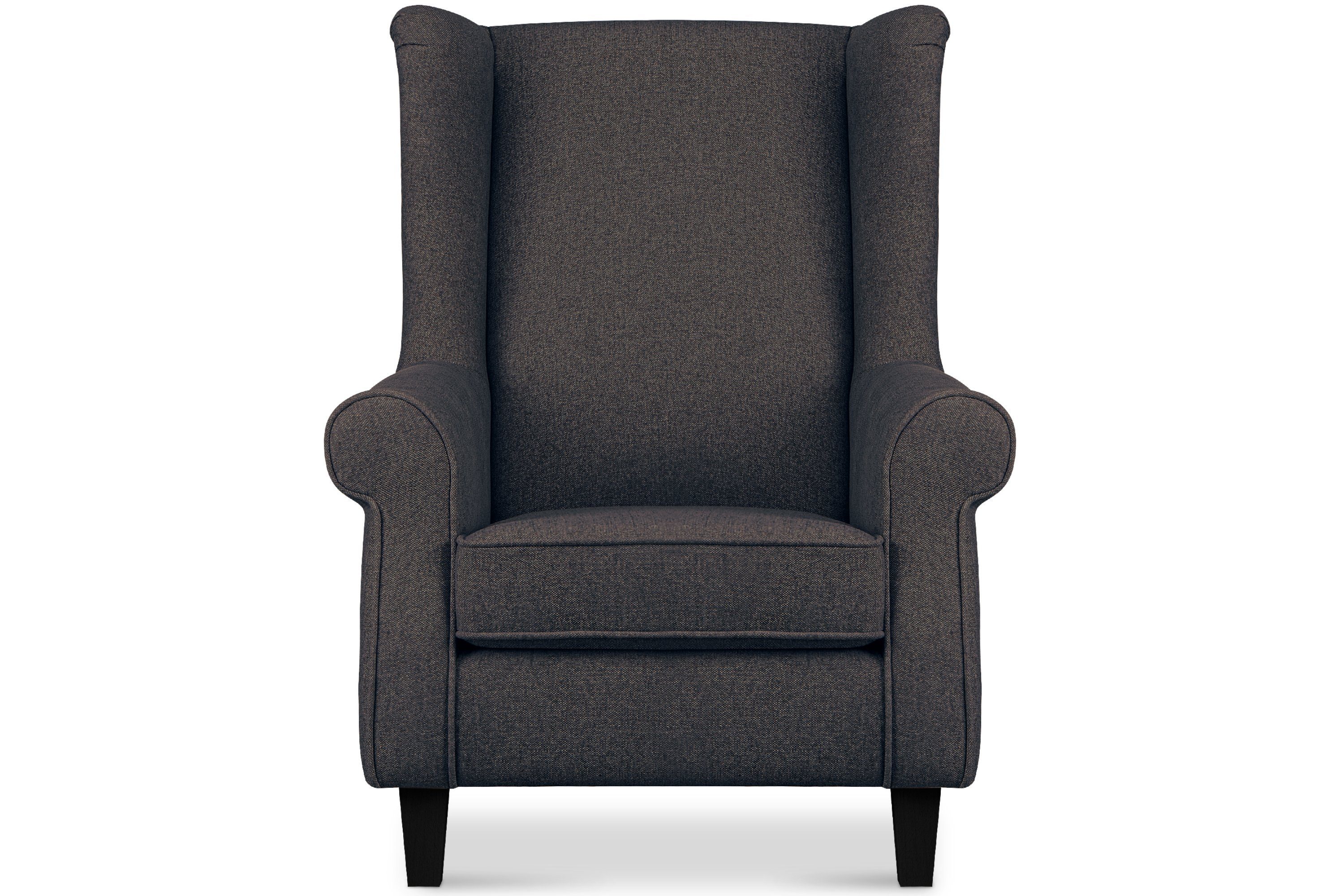 Konsimo Ohrensessel Sitzfläche, Massivholzbeine MILES Federn Sessel, mit der Gepolsterter in Armlehnen, mit Sessel