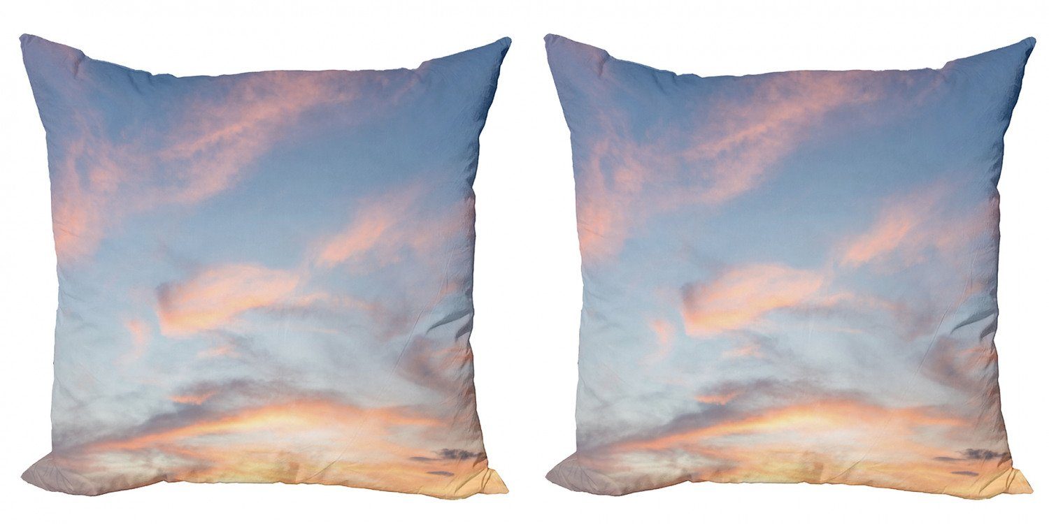Kissenbezüge Modern Accent Sonnenuntergang Stück), Digitaldruck, Abakuhaus (2 Doppelseitiger Wolken Himmel