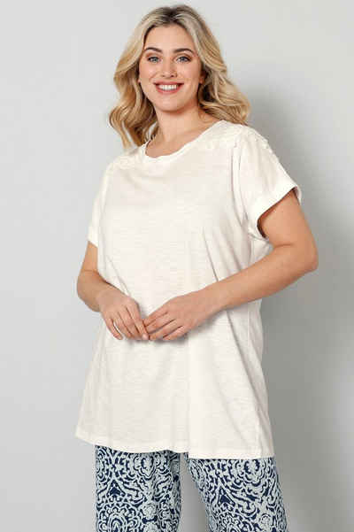 Sara Lindholm Longshirt T-Shirt oversized Rundhals Halbarm