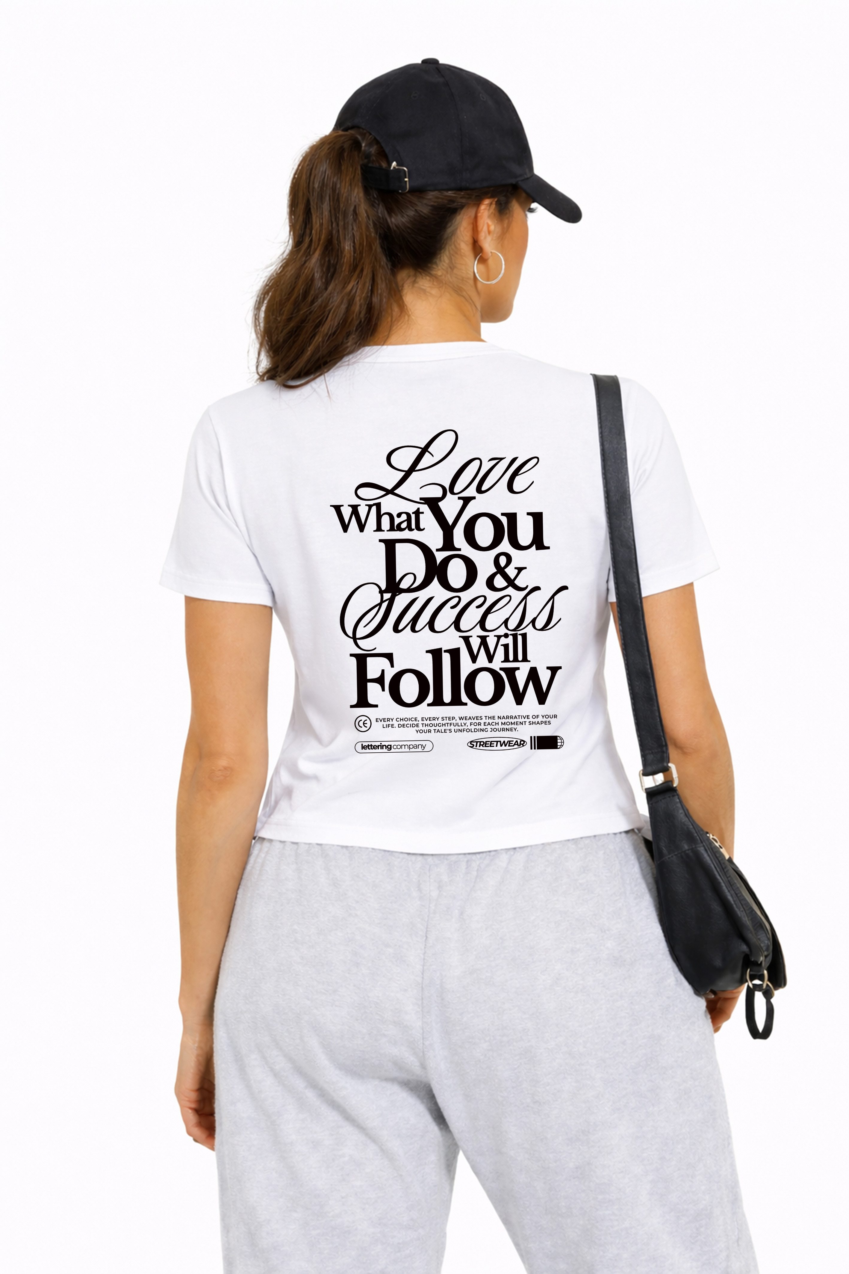 T-Shirt Damen T-Shirt „Love What You Do“ – Kurzarmshirt mit Statement