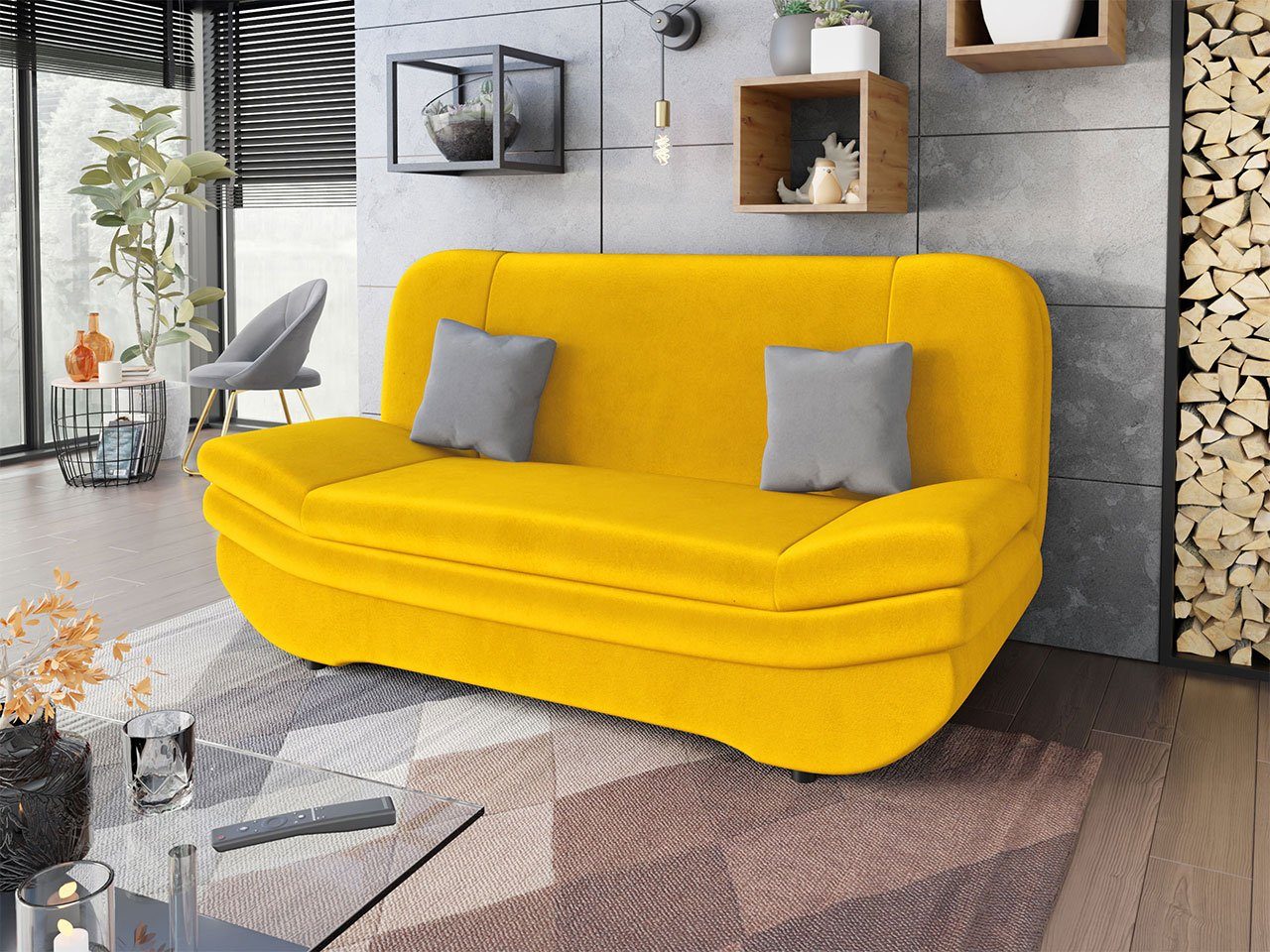 MIRJAN24 Schlafsofa Weronika Premium, mit Schlaffunktion und Bettkasten, Kissen-Set mit Reißverschluss