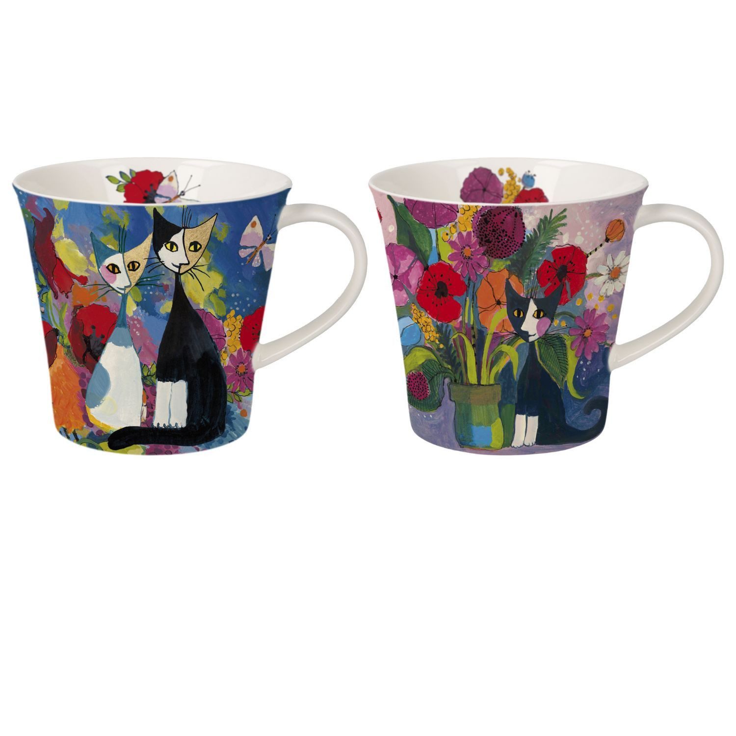 Goebel Tasse Rosina Wachtmeister, Fine Bone China, in Geschenkbox, Bunt, Febbre da primavera, H: 9.5cm