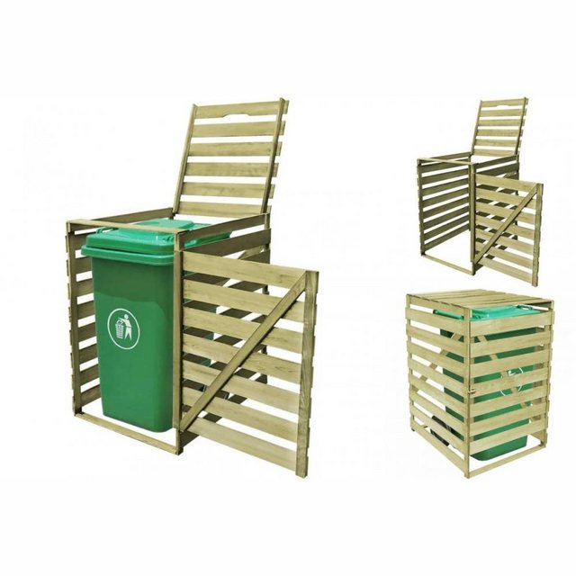 vidaXL Mülltonnenbox “Mülltonnen Verkleidung Mülltonnenbox für 1 Tonne 240 L Imprägniertes Holz”
