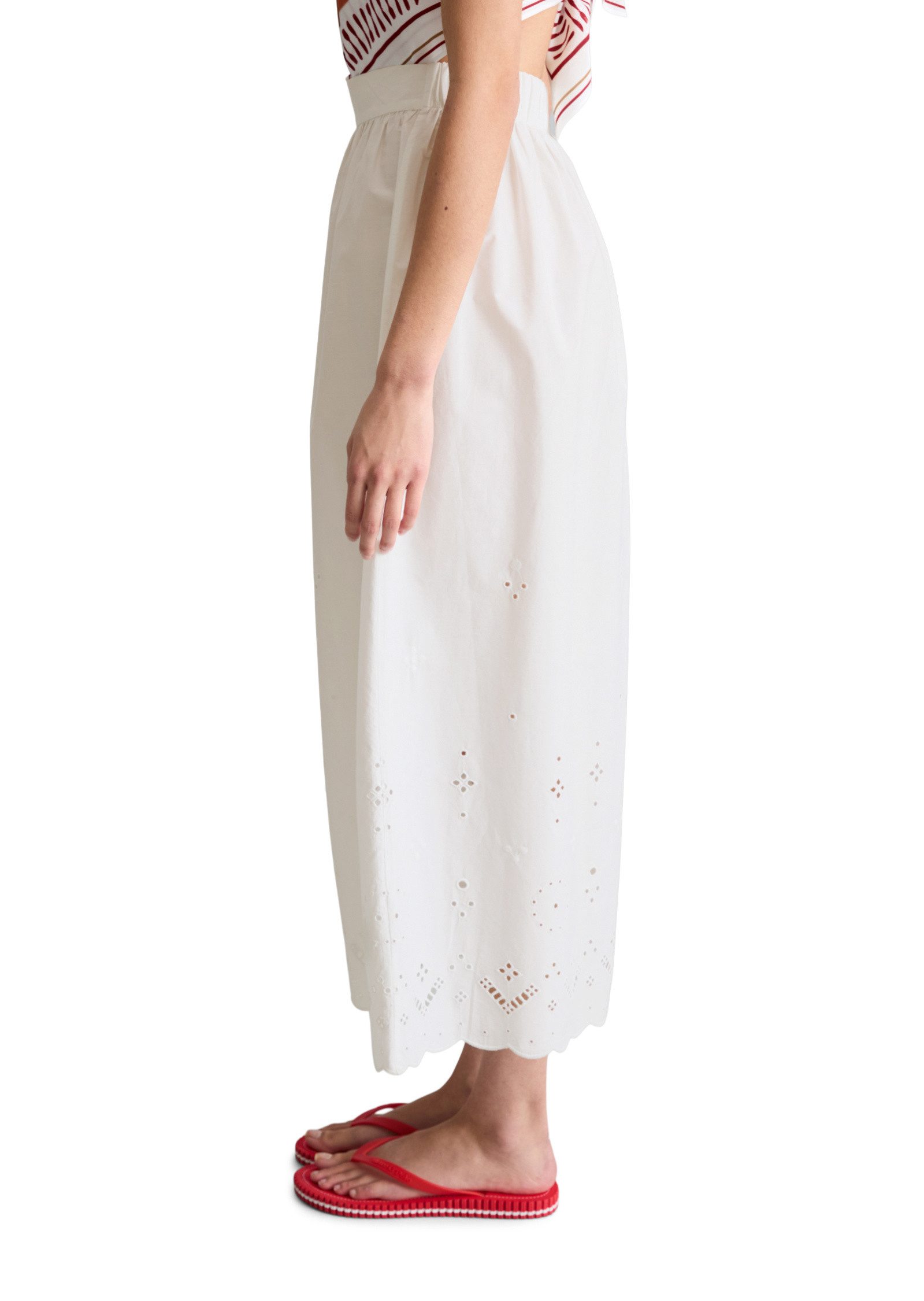 Marc O'Polo DENIM Webrock mit Broderie Anglaise