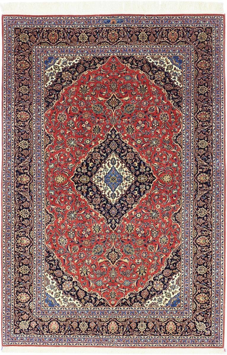 Orientteppich Isfahan Ilam Sherkat Farsh Seidenkette 137x206 Handgeknüpfter, Nain Trading, rechteckig, Höhe: 6 mm