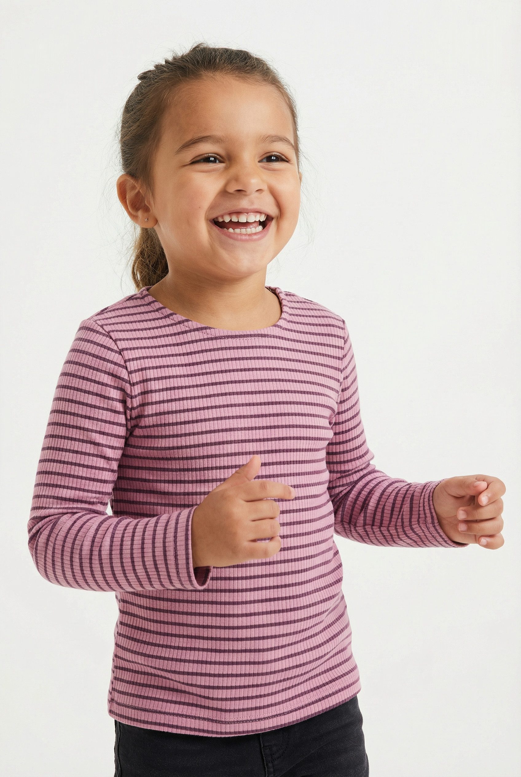 Langarmshirt KMGMAUDE LIFE STRIPE LS TOP JRS NOOS