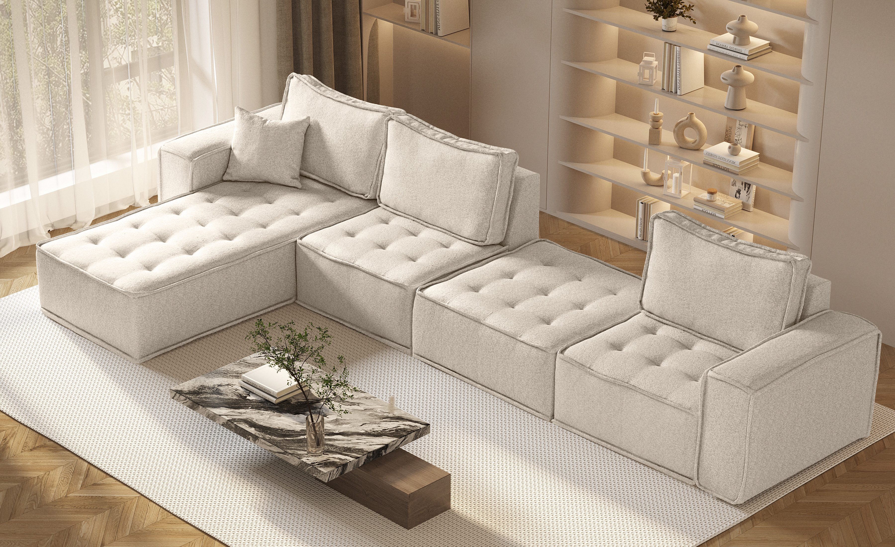 Kaiser Möbel Ecksofa Bohoo modulare Ecke günstig online kaufen