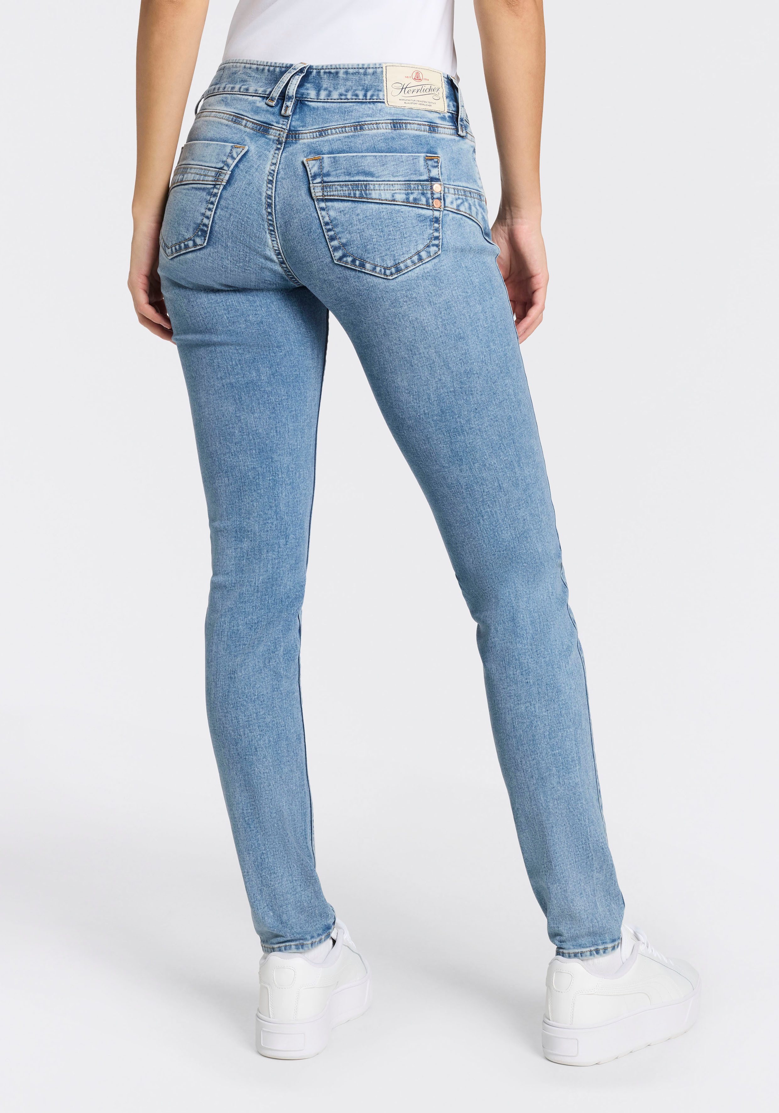 Herrlicher Slim-fit-Jeans Touch Slim Denim mit besonderer Nahtführung
