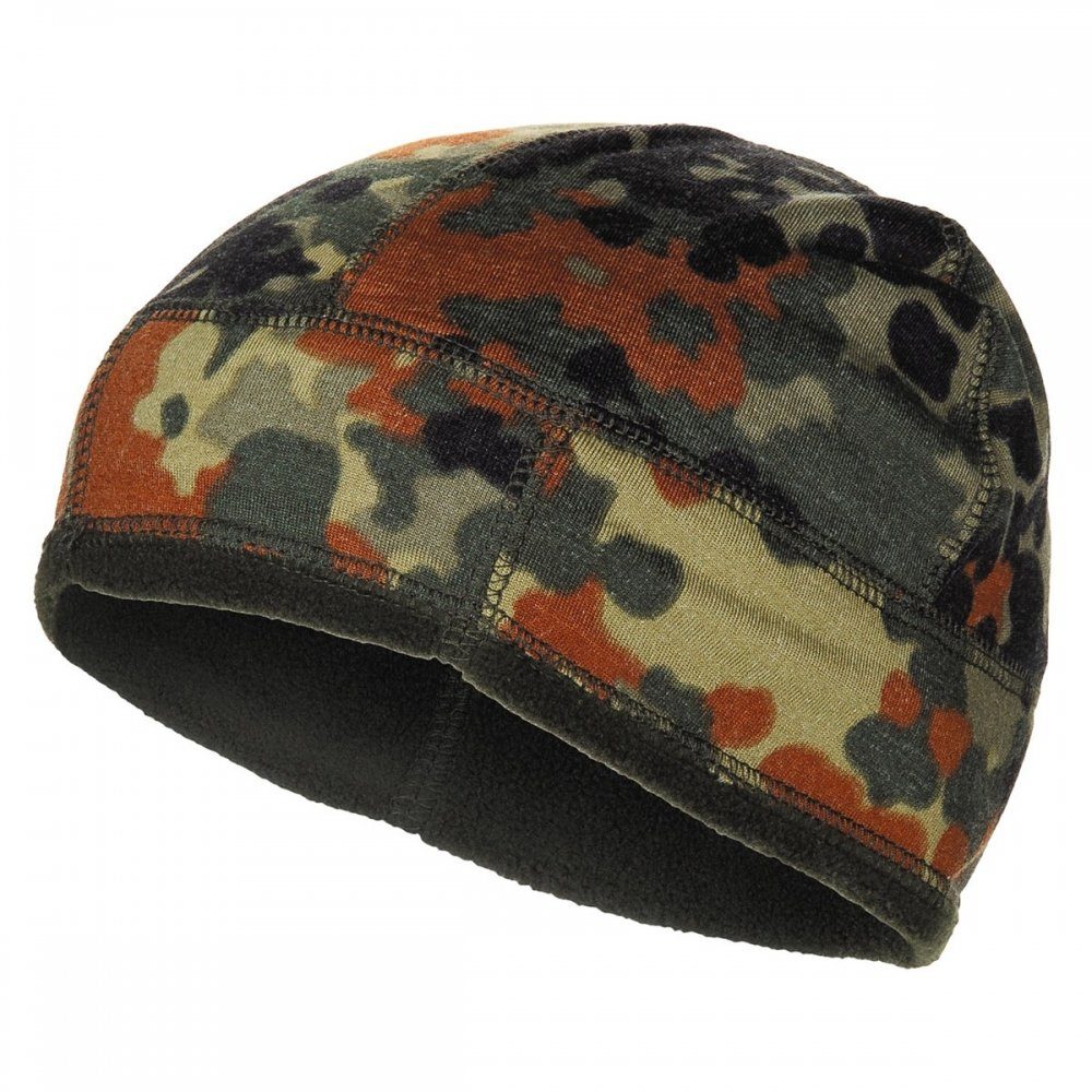 MFH Fleecemütze BW Mütze Fleece, flecktarn - 59-62 (Packung) Rand doppelt gelegt