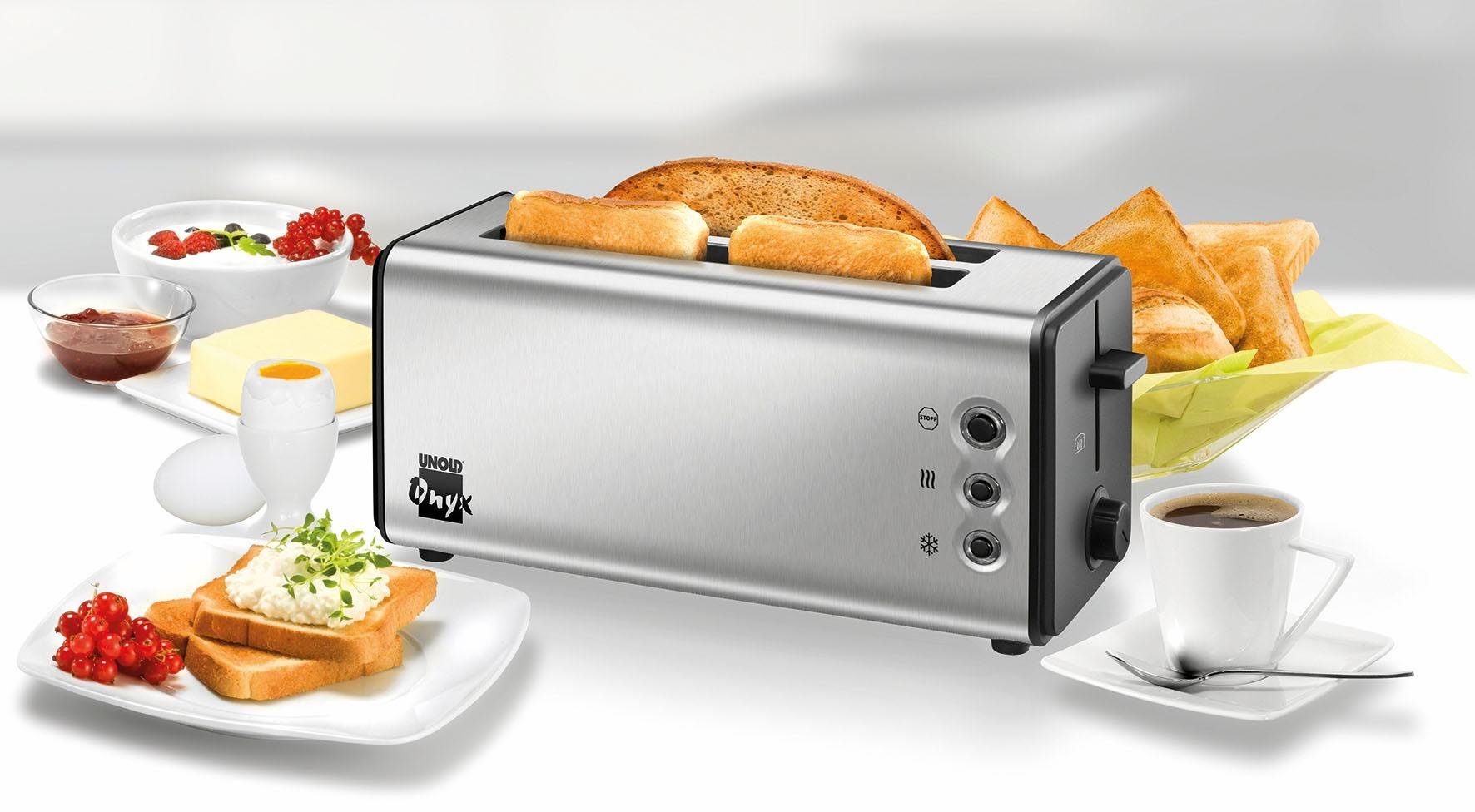 Unold Toaster Onyx Schlitze, Scheiben, 38915, W 2 für 4 1400 Duplex lange