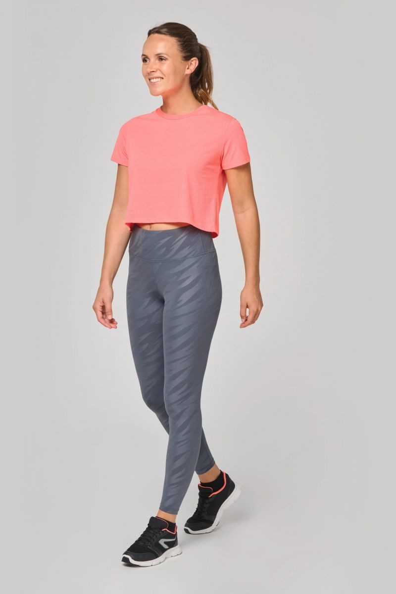 Proact Trainingsshirt Triblend-Crop Top für Damen