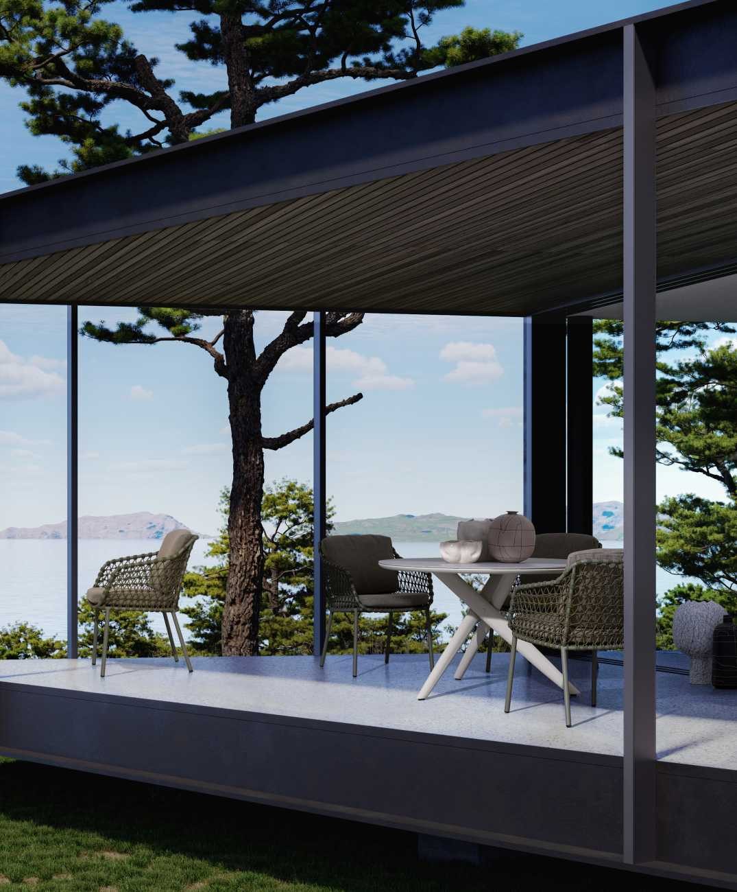 Feeling4Home Gartenstuhl Ivissa aus Metall, Grün