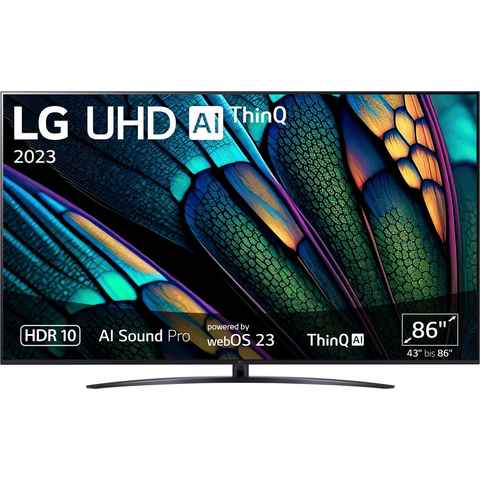 LG 86UR81006LA LED-Fernseher (218 cm/86 Zoll, 4K Ultra HD, Smart-TV, UHD,α7 Gen6 4K AI-Prozessor,HDR10,AI Sound Pro,AI Brightness Control)