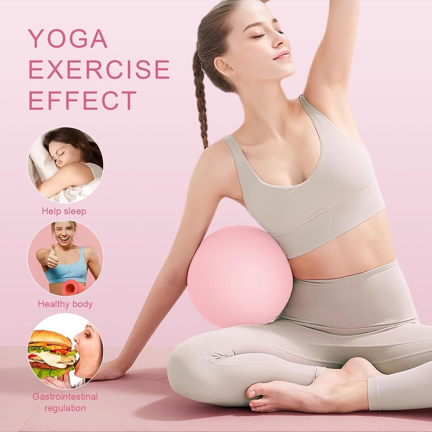 LuxusKollektion Gymnastikball Gymnastikball 25cm Pilates Yoga AntiBurst #8 Sakura-Rosa + Himmelblau