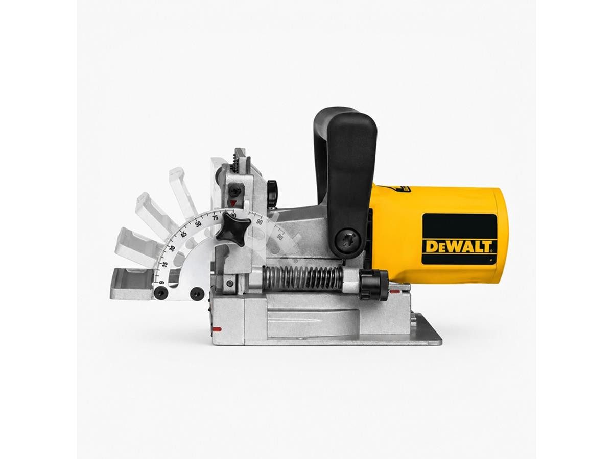 DeWalt Flachdübelfräse 600 Watt im Koffer, (Set), max. Fräserdurchmesser: 102 mm, Gehrungseinstellung: 0 - 90 °
