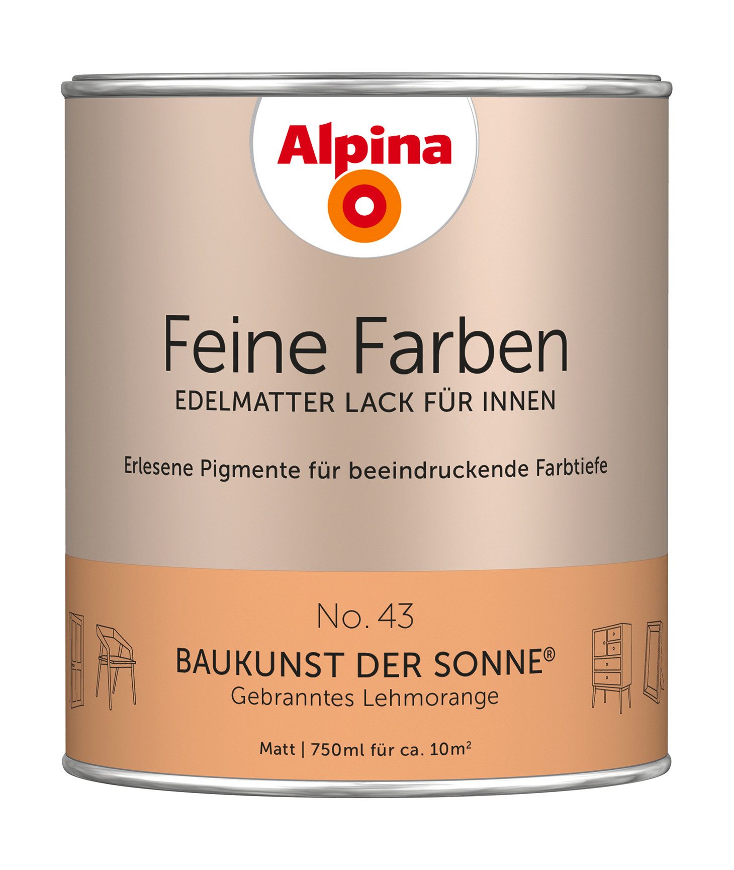Alpina Lack Alpina Feine Цвета Lack edelmatt 750ml - Farbfamilie Gelb