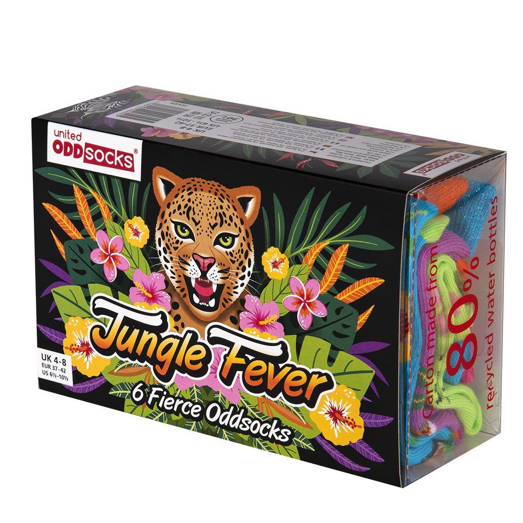 Kurzsocken Socken, Damen Mottomotive Jungle - Oddsocks Fever United Socken 6