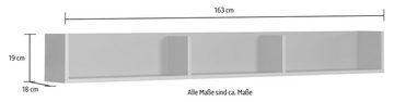 andas Wandboard Mikkeline, 1-tlg., zweifarbiges Regal, 3 Fächer für Wandbefestigung (Breite 163 cm)