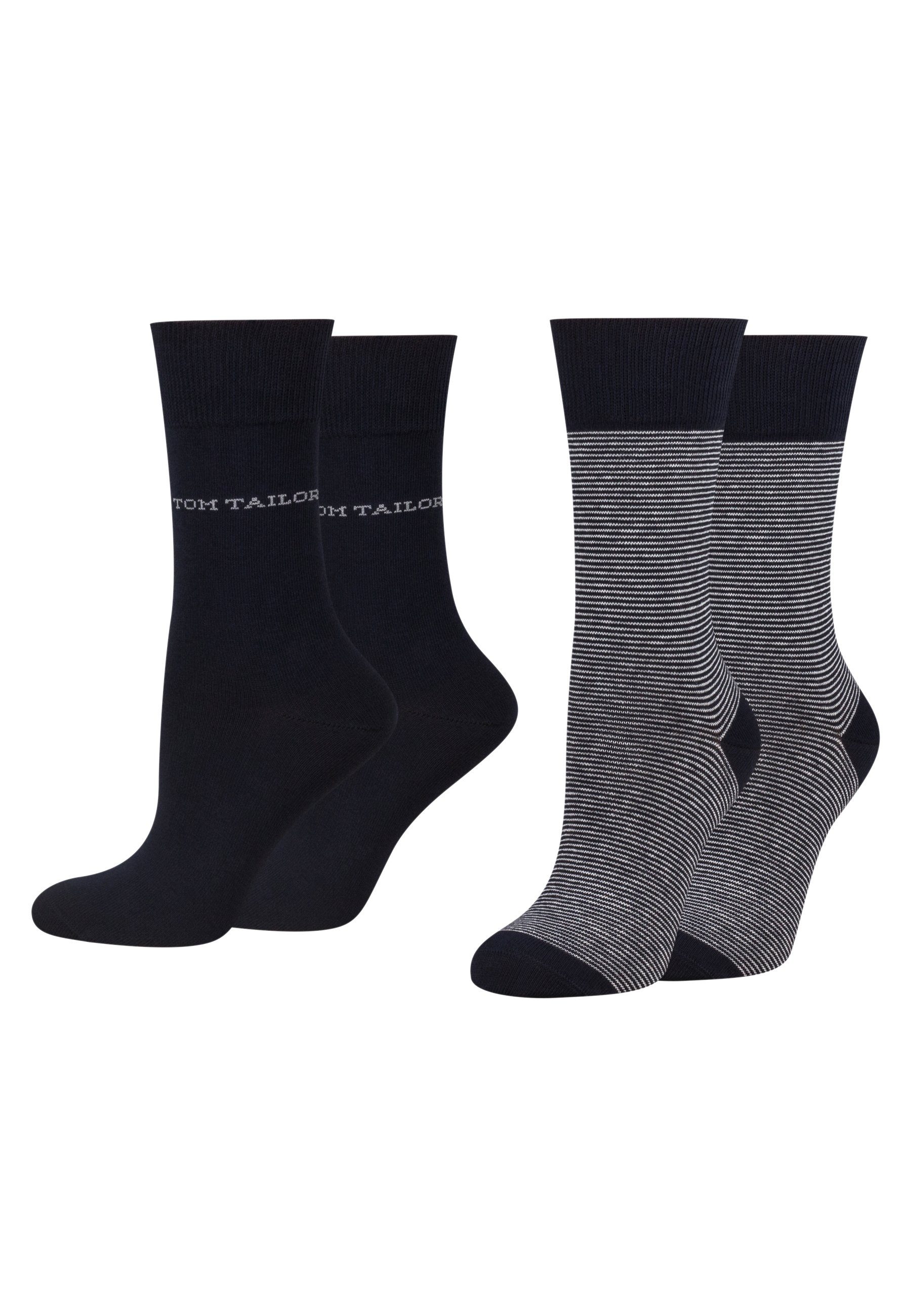 4 Tailor 9521545042_4 TAILOR socks Socken TOM navy Paar Tom basic 2er stripe women