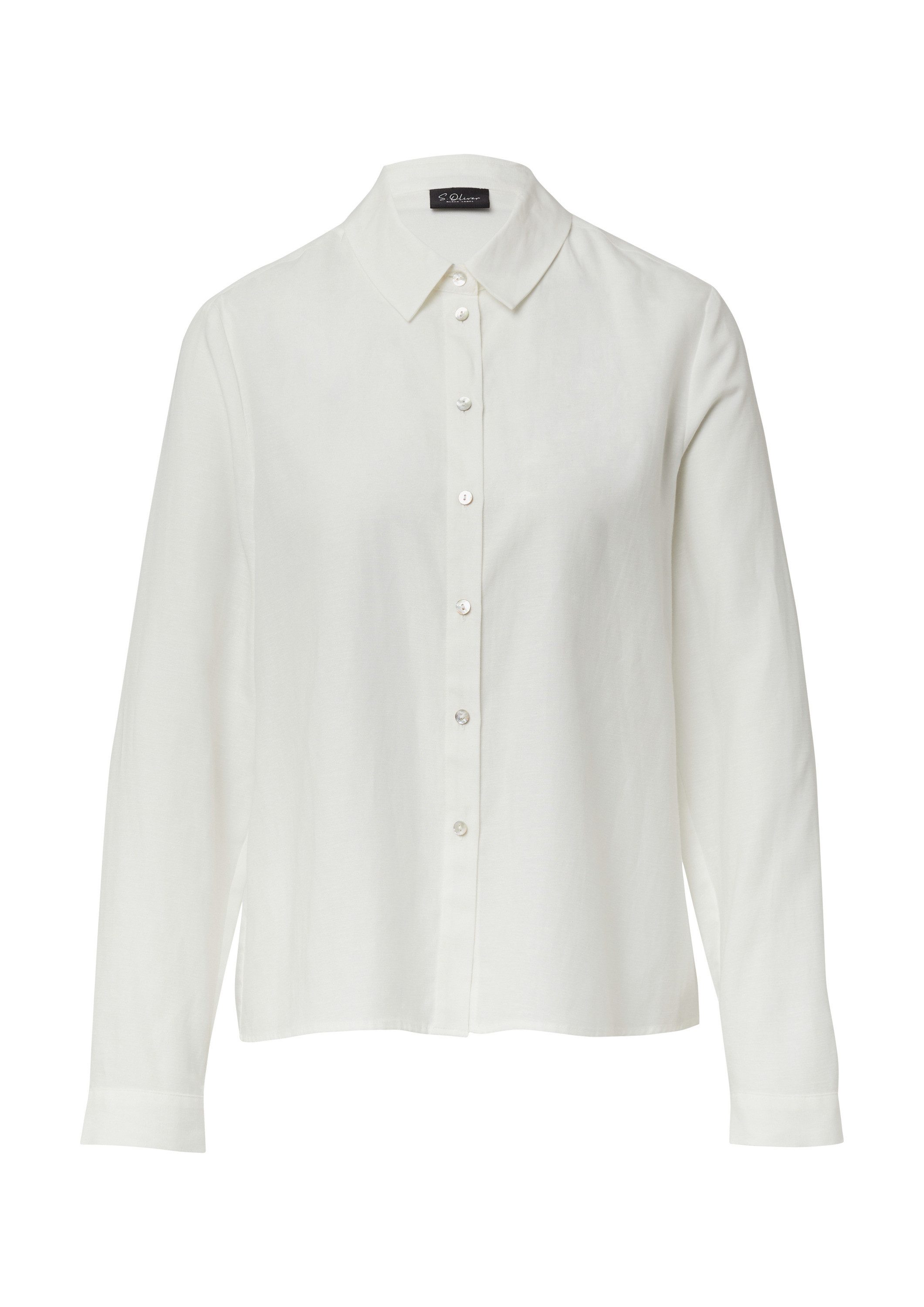 s.Oliver Langarmbluse Bluse Hemdbluse aus Leinenmix günstig online kaufen