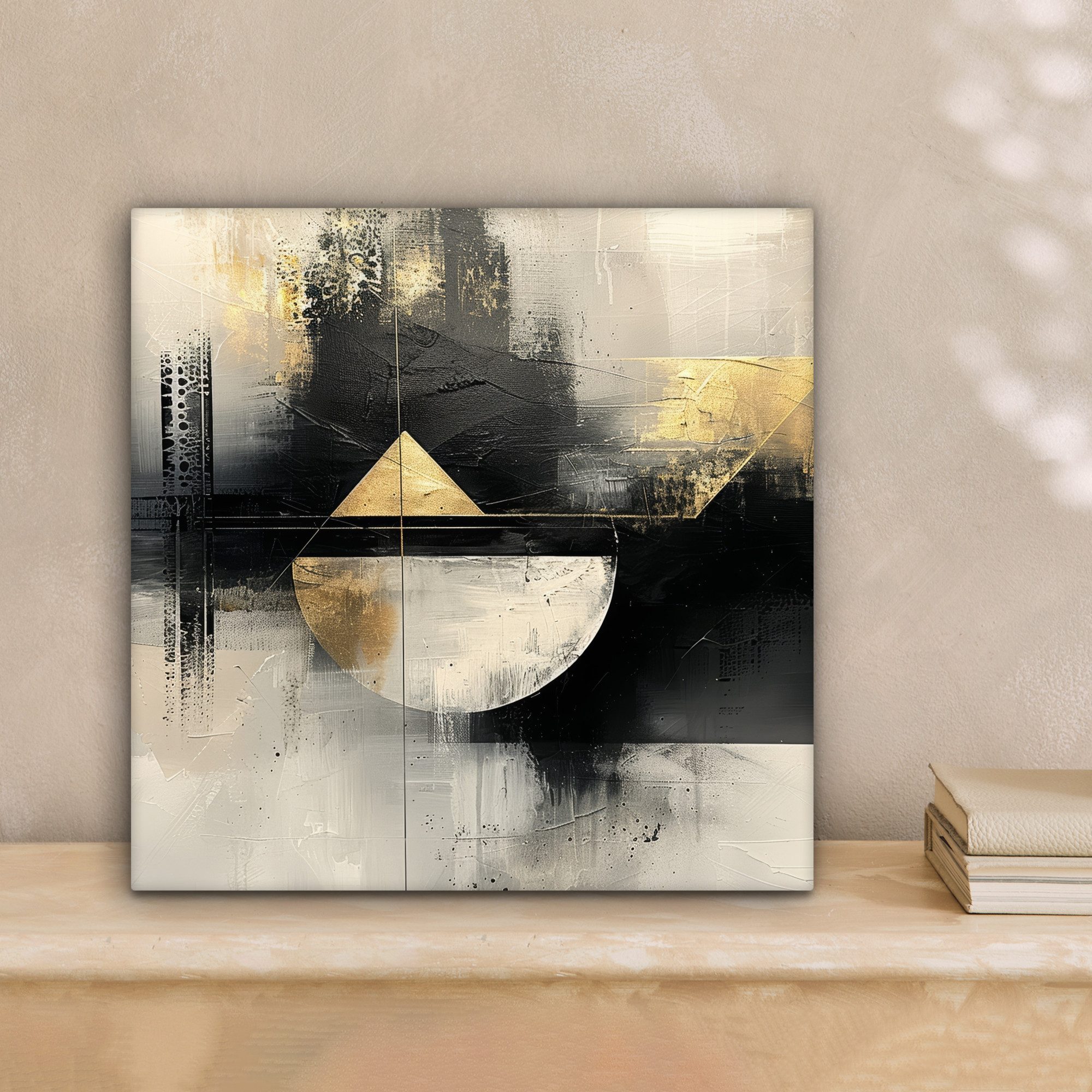 OneMillionCanvasses® Leinwandbild Abstrakt - Schwarz - Farbe - Modern, Foto günstig online kaufen