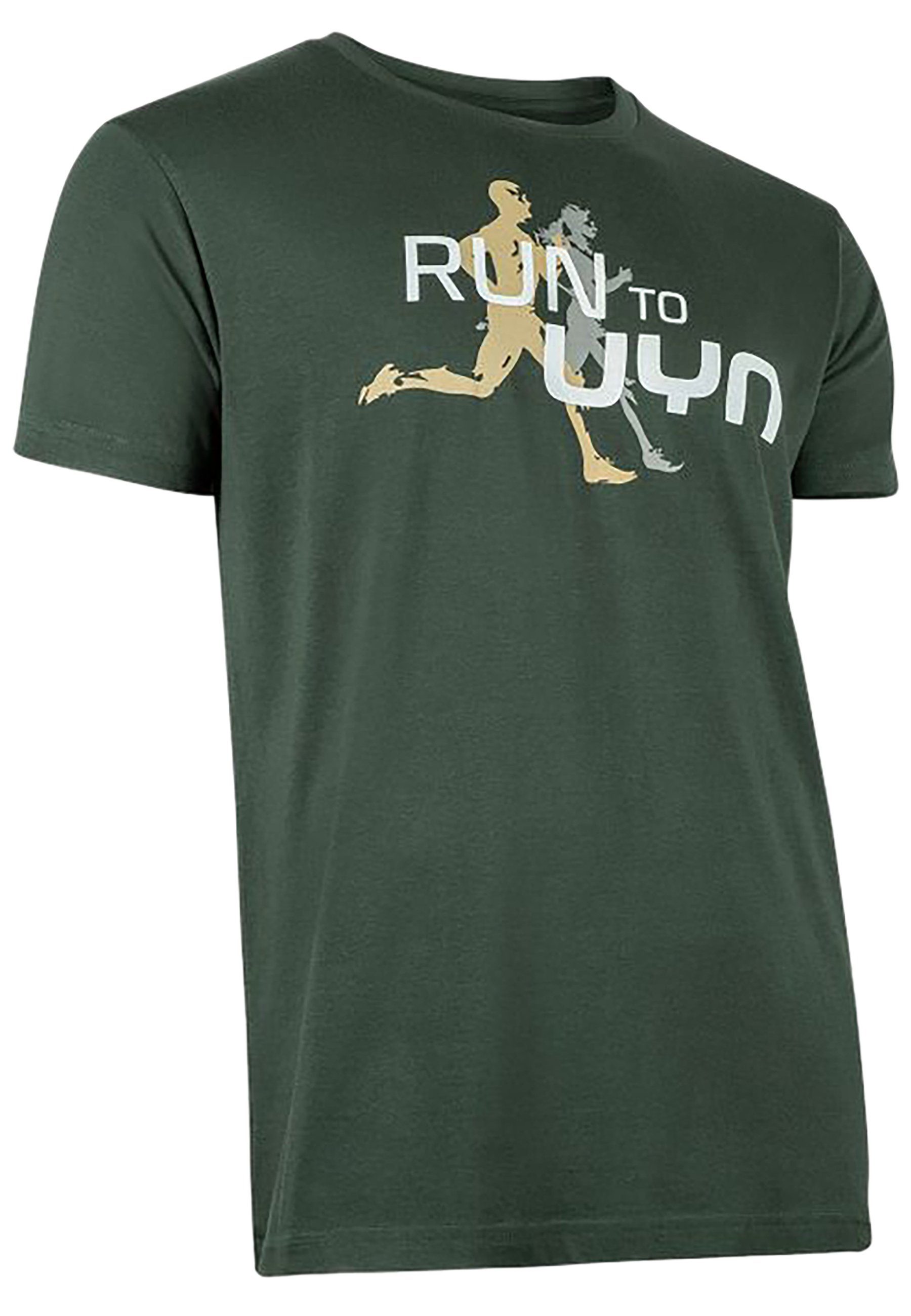 T-Shirt UYN dunkelgrün Runner Club (1-tlg)