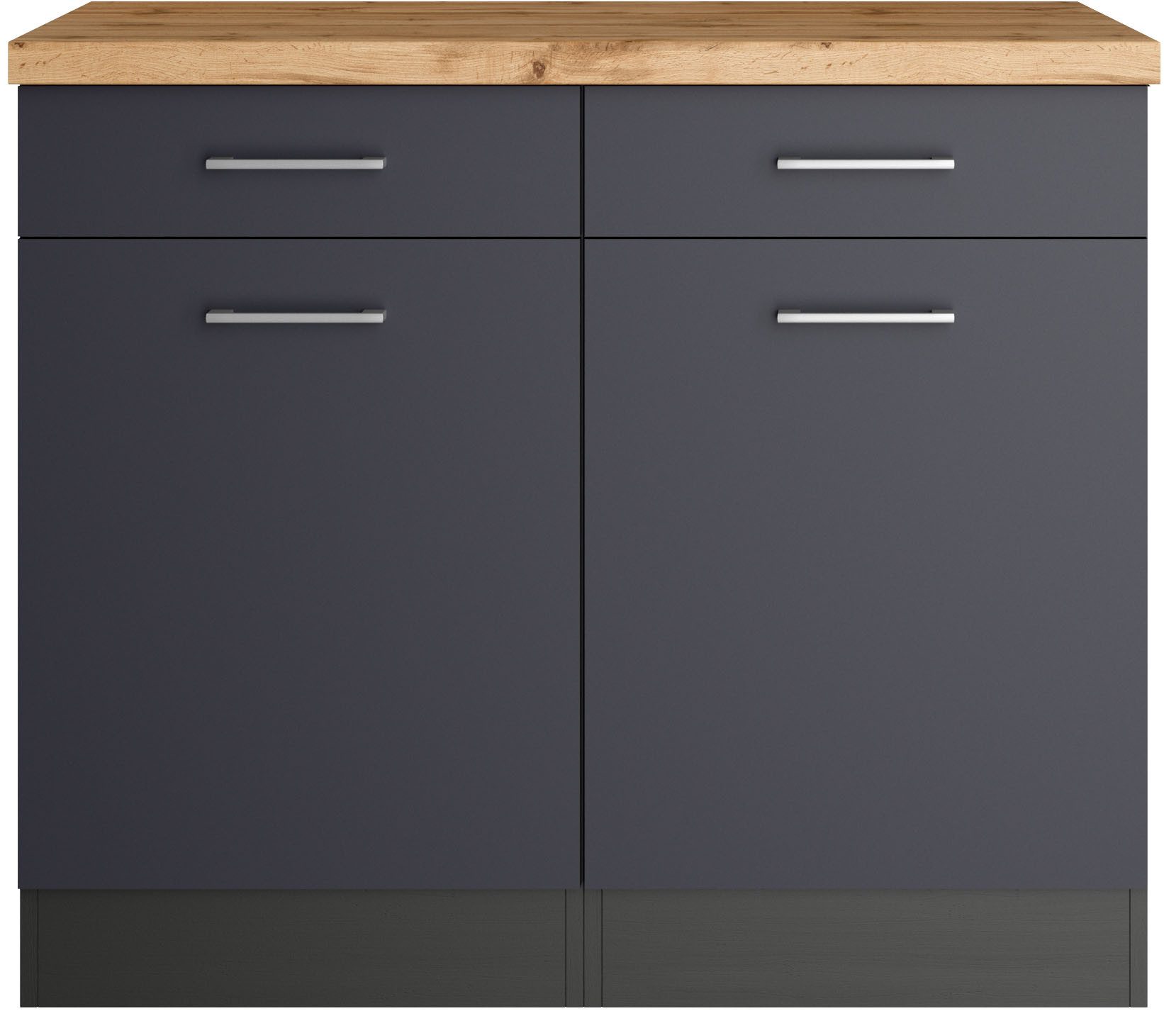 KOCHSTATION Unterschrank KS-Milan Unterschrank 100 cm, matte oder hochglänz günstig online kaufen