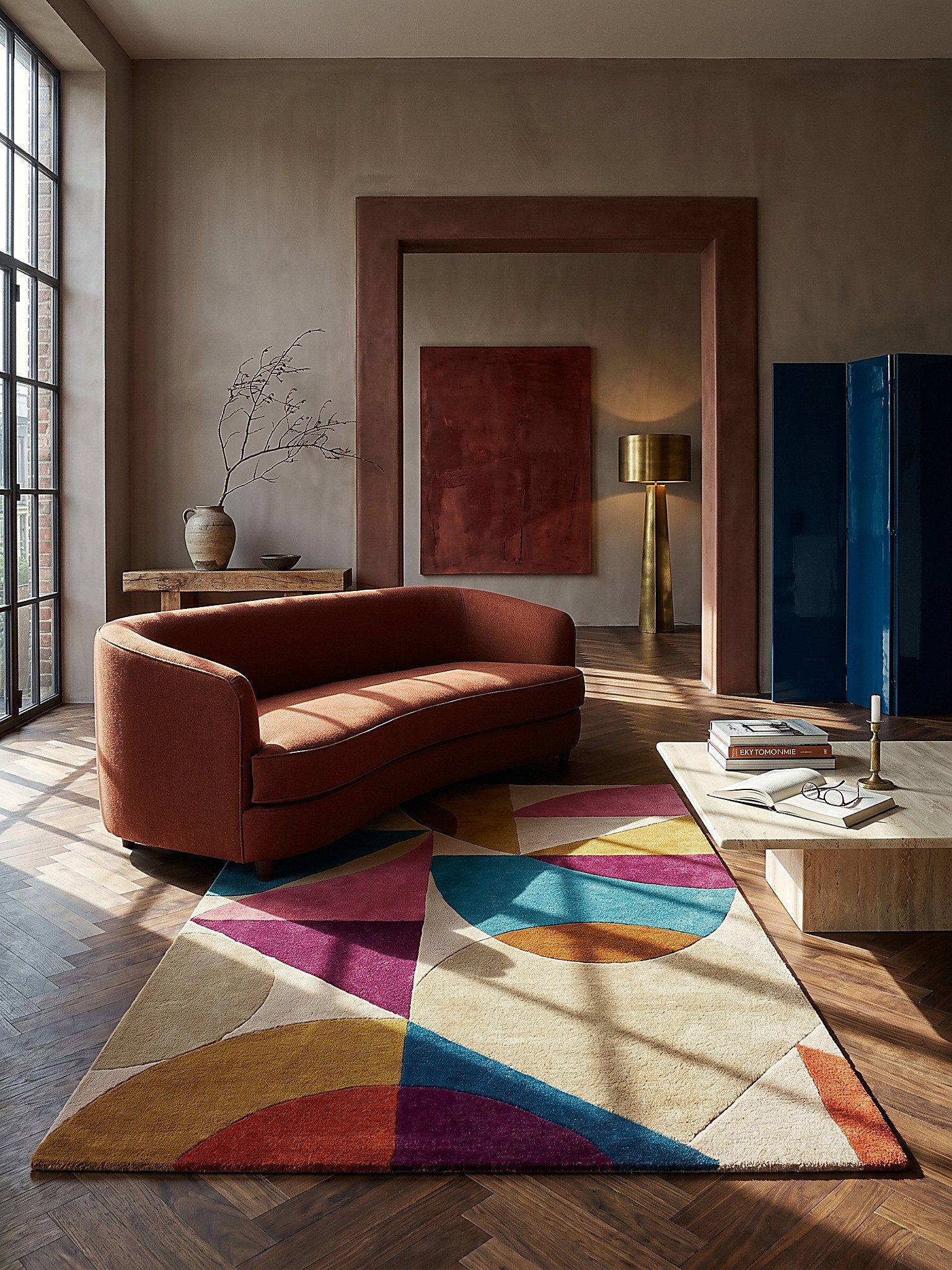 KADIMA DESIGN Wollteppich AIRE Teppich Wolle geometrisch abstrakt modern edel 120x170 Multicolor, Rechteckig, Höhe: 16 mm, 12 mm Mittelflor, zeitlos, Naturfaser, fußbodenheizungsgeeignet
