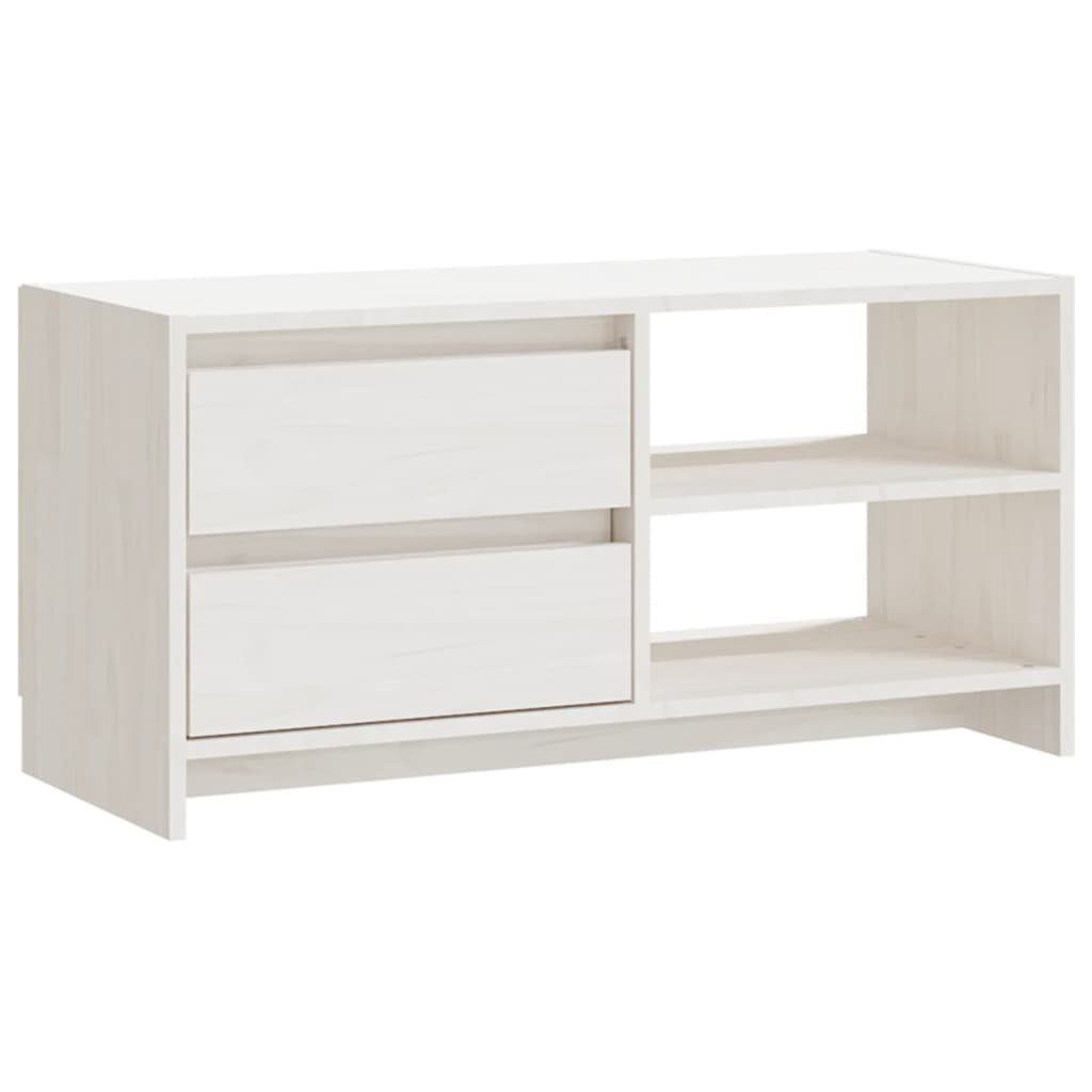 furnicato TV-Schrank Weiß 80x31x39 cm Massivholz günstig online kaufen