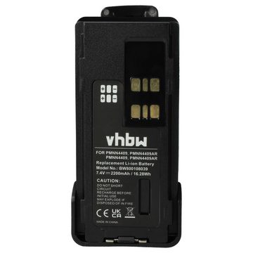 vhbw Ersatz für Motorola PMNN4489A, PMNN4490B, PMNN4490, PMNN4490A für Akku Li-Ion 2200 mAh (7,4 V)