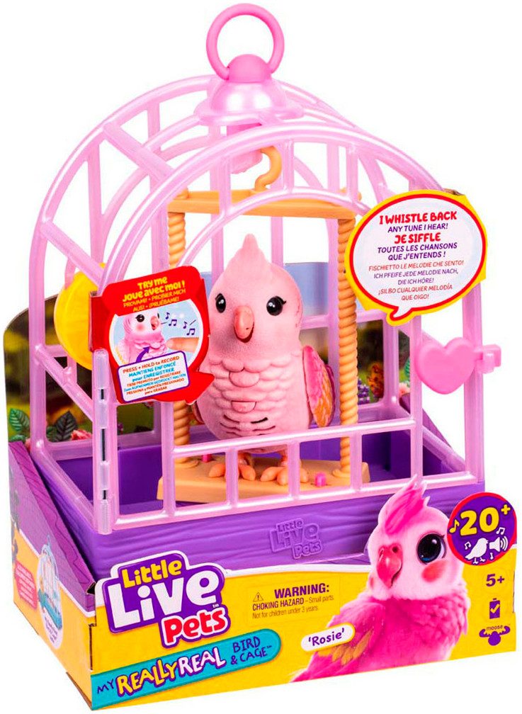 Moose Spielfigur Little Live Pets, My Really Real Bird mit Vogelkäfig - Ros günstig online kaufen