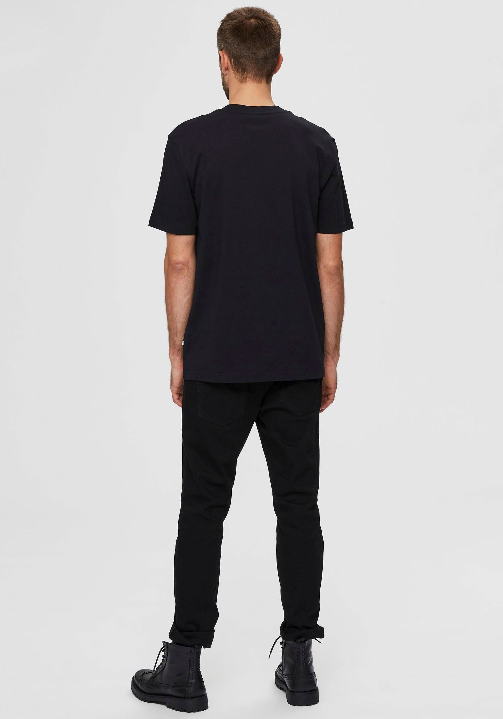 Selected Homme Herren Rundhals T-Shirt SLHRELAXCOLMAN - Relaxed Fit günstig online kaufen