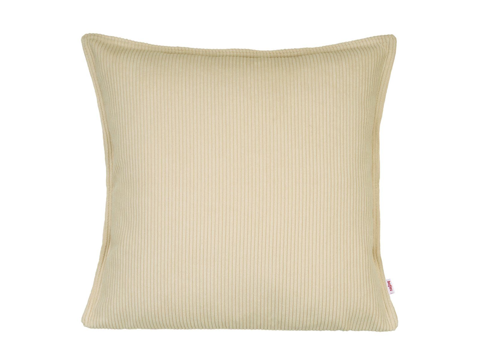 beties Kissenbezug HYggelig No.1, (1 Stück), Samtcord Kissenbezug ca 50x50 cm Hygge Style mit Stehsaum kreide-beige