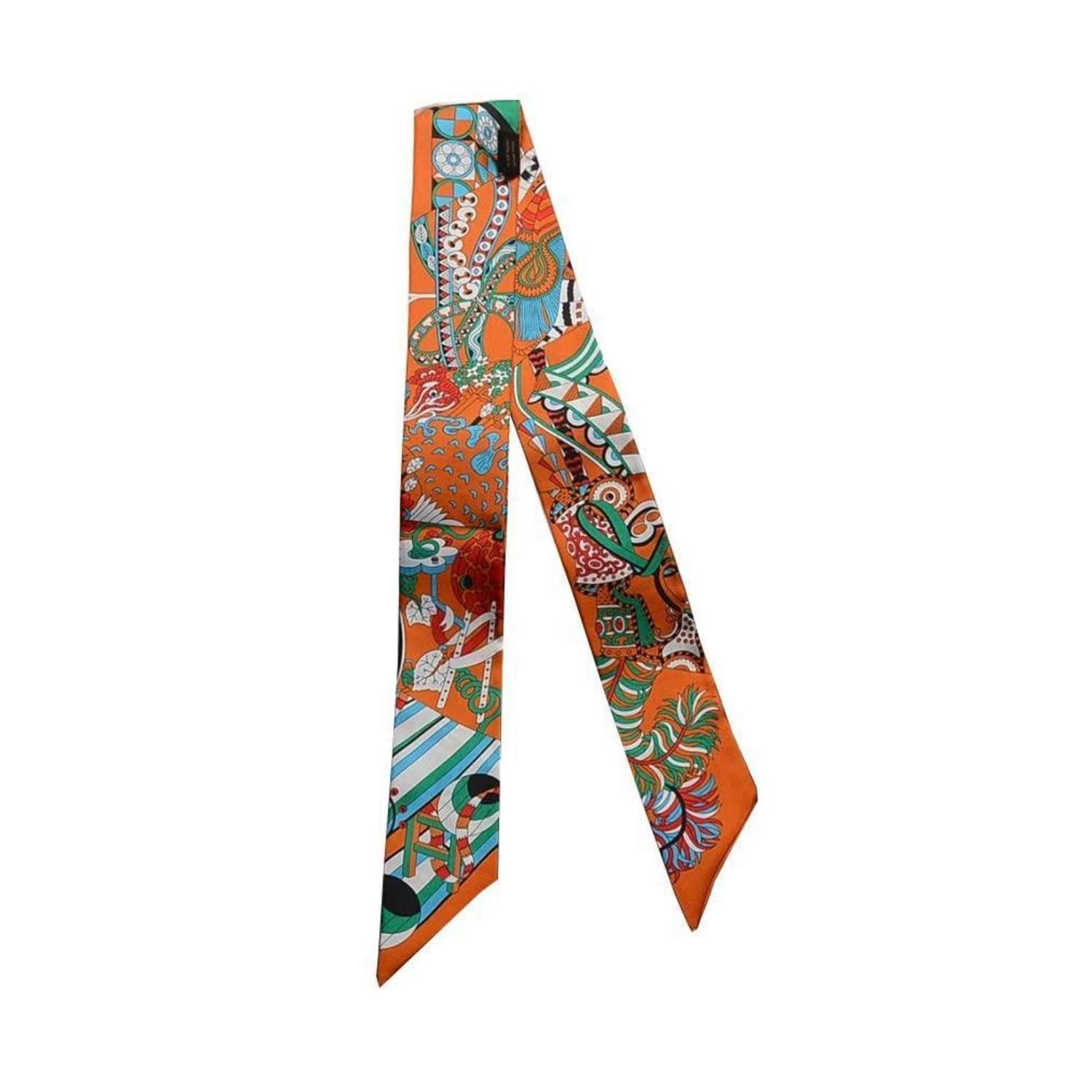 LuxusKollektion Seidenschal Schal Maulbeerseide 86x5cm Orange, (1-St)