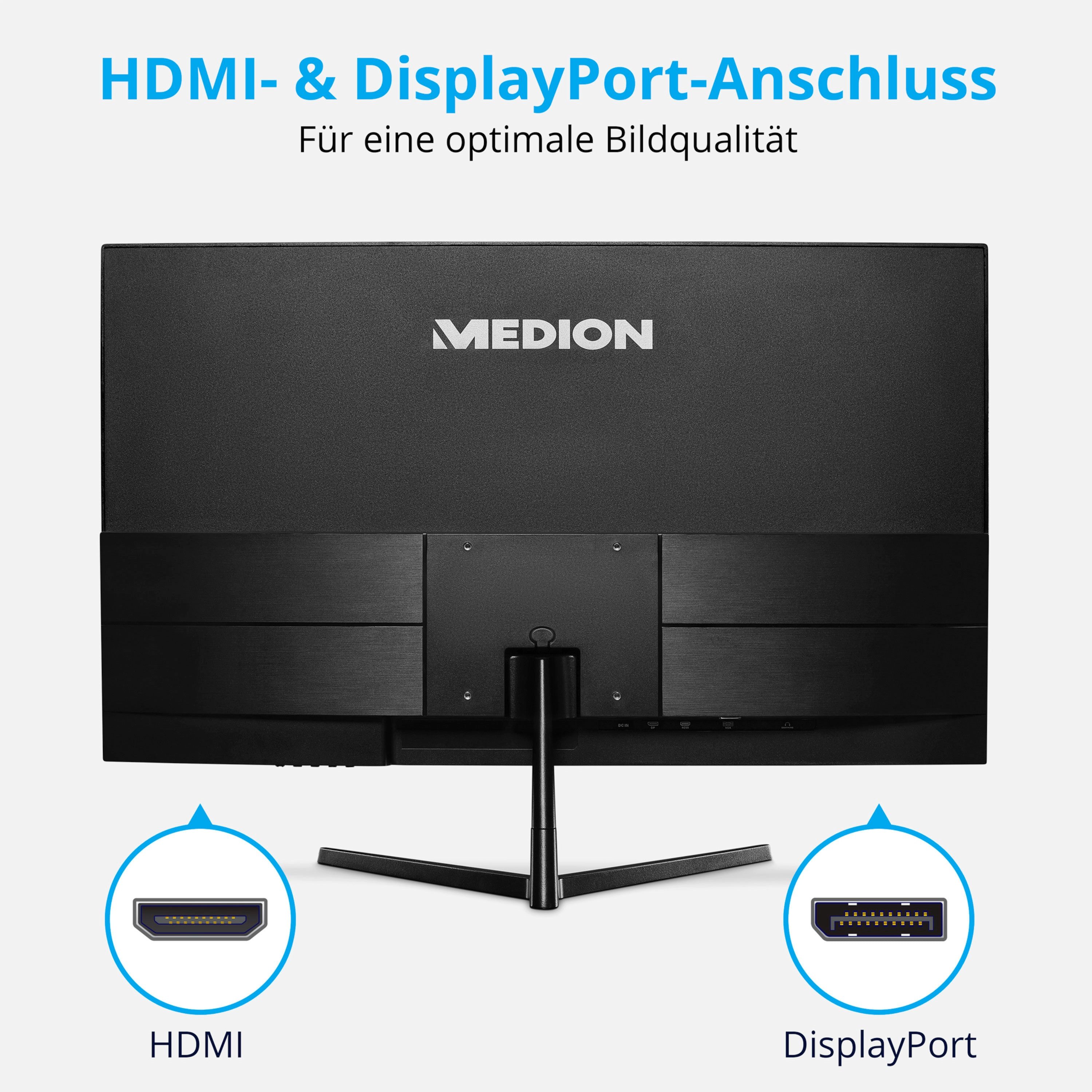 Medion® Widescreen Monitor MEDION® AKOYA® P52424 (MD 20152) Gaming-Monitor (60.5 cm/23.8 ", 1920x1080 px, 1080p Full HD, 14 ms Reaktionszeit, Full-HD Display, P52424)