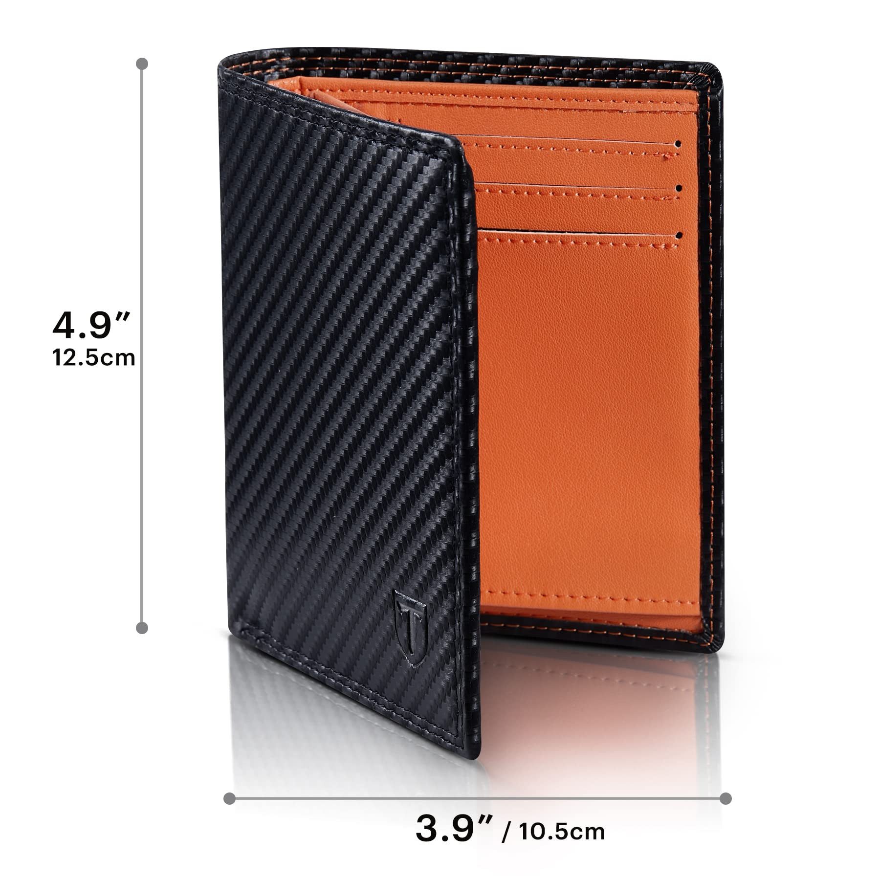 TEEHON Geldbörse Herren-Geldbörse aus echtem Leder, mit RFID/NFC Blockierung (1-tlg., 13 Kreditkartenfächer, 2 Geldscheinfächer), Klassische Geldbörse, mit Geschenkbox, Schwarz