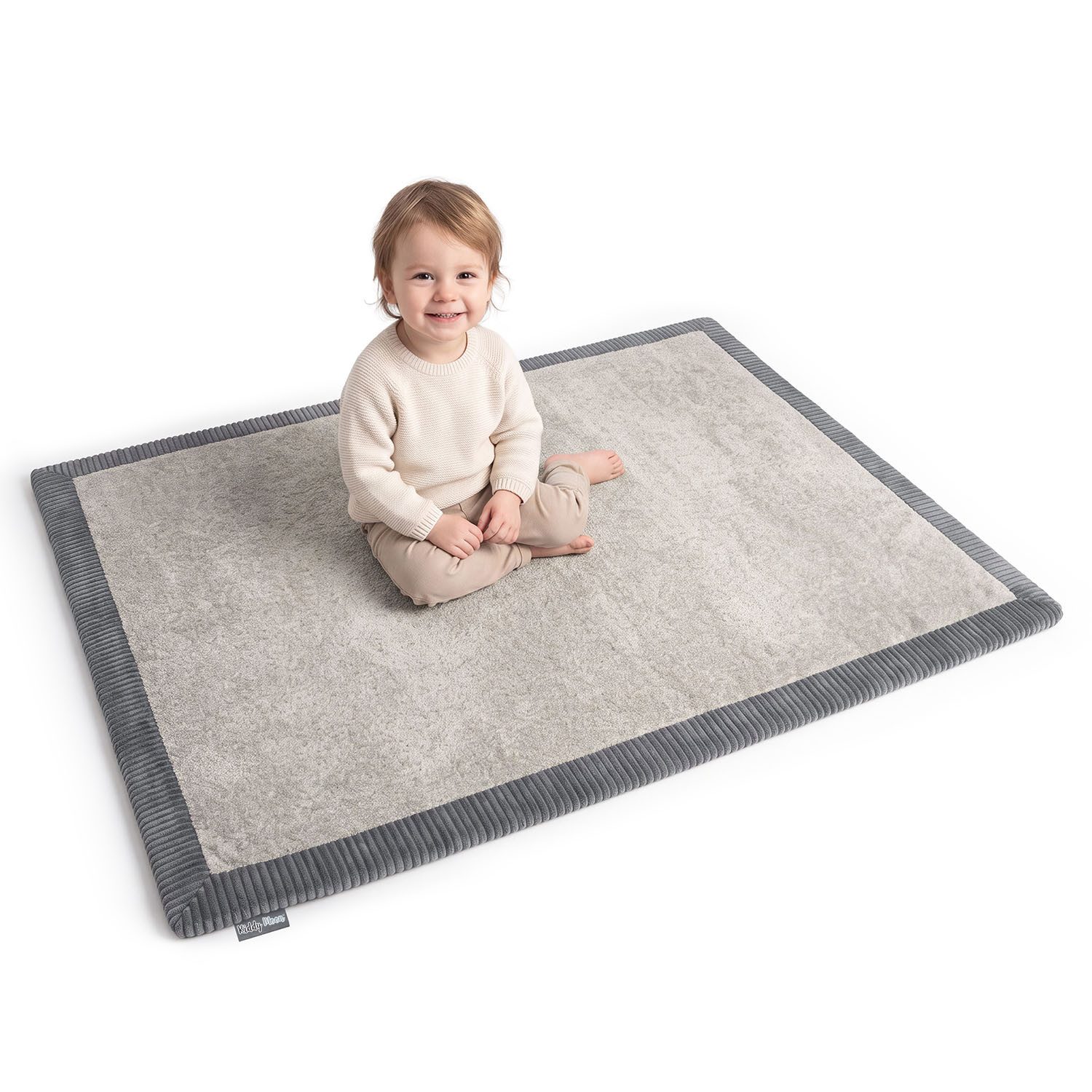 KiddyMoon Spielmatte KM-MT-RUG-1X (Krabbelmatte für Babys und Kinder, gepolsterte Spielmatte)