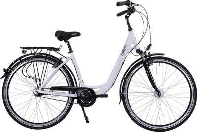 HAWK Bikes Cityrad HAWK City Wave Deluxe White, 7 Gang Shimano Nexus Schaltwerk