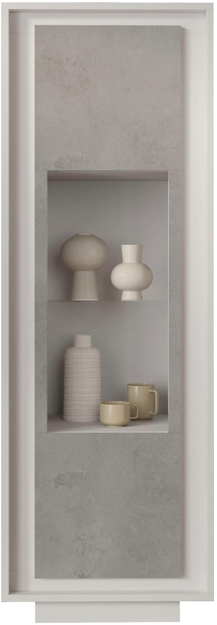 Home affaire Vitrine Sky, B/H 67/197 cm, Vitrinenschrank/Standvitrine/Glasvitrine, 1 Tür Softclosing, Korpus & Front 22 mm stark, Rahmen-Optik