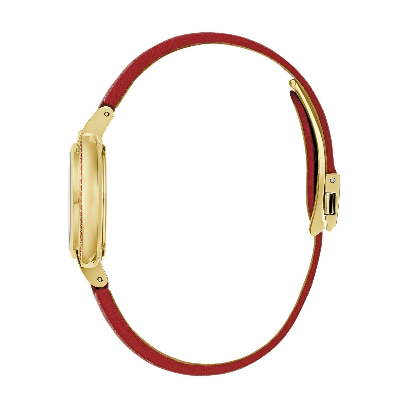 Bulova Quarzuhr Rubaiyat 97R105, Armbanduhr, Damenuhr, Lederarmband, analog, Feueropal, Rubin