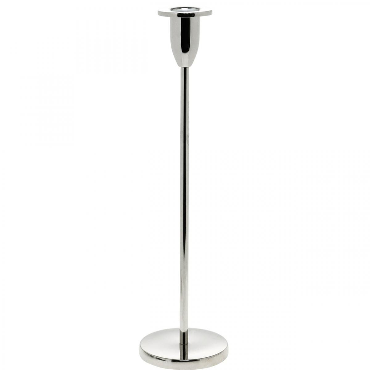 Flor & Decor Import GmbH Kerzenhalter Eleganter Kerzenhalter Silber Deko Leuchter für Stabkerzen