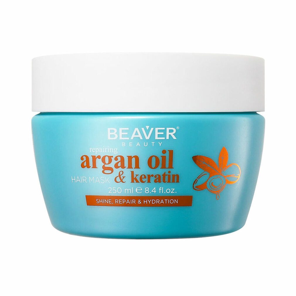 Beaver Haarpflege-Set Biber ARGANÖL & KERATIN Reparaturmaske