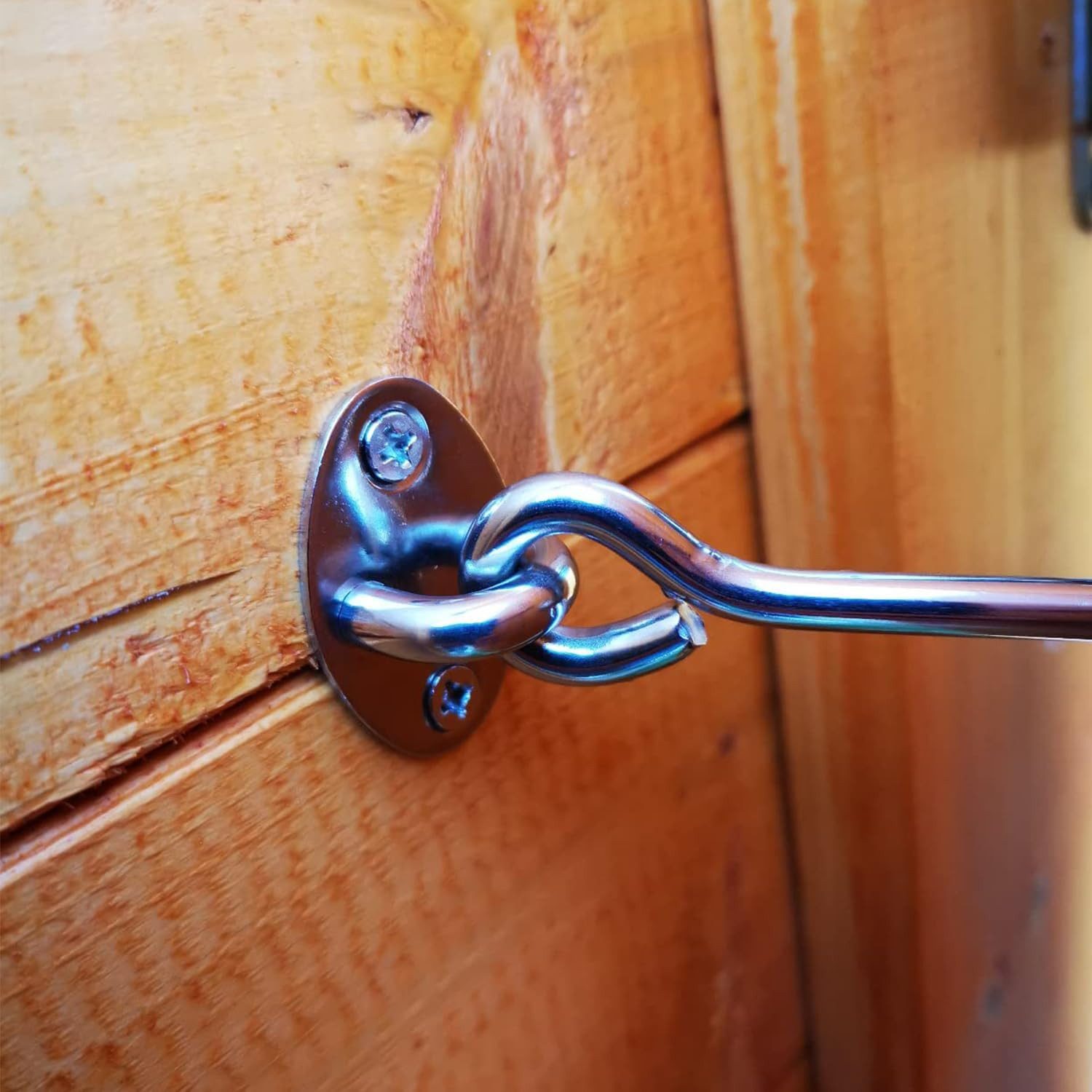 FELIXLEO Spanngurt 4 Stück Edelstahl Sturmhaken 6 Zoll Tür Fenster Riegel Silber (1-St)