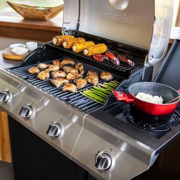 nexgrill Gasgrill 3B Classic 3+1 Brenner, 14,4 KW, mit Seitenkochfeld 2,5 KW, BxTxH: 124 x 118 x 61 cm